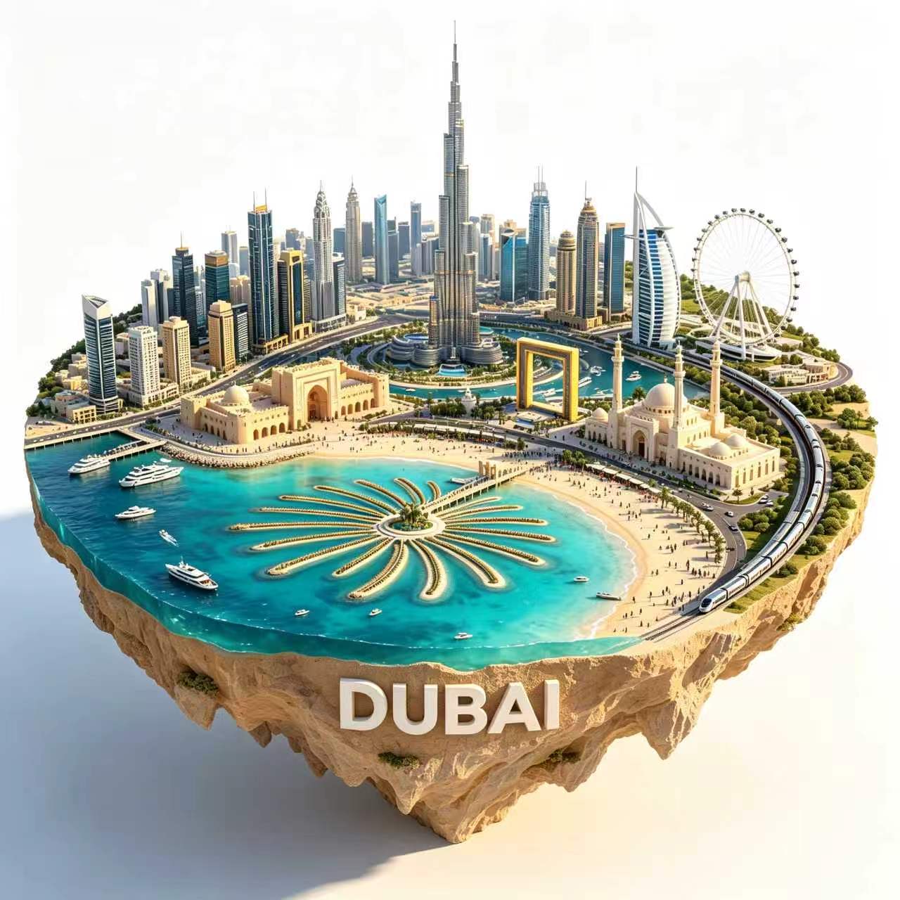 Car Accessories Dubai - Imanes de nevera de Dubái, material