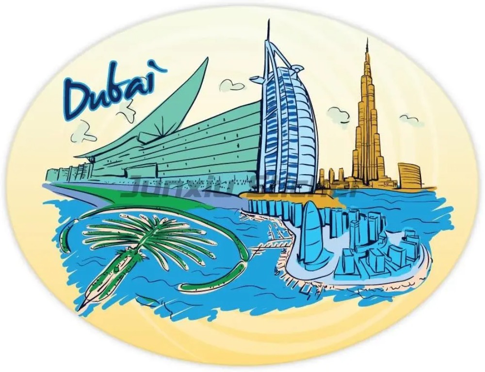 Car Accessories Dubai - Vinilo Decorativo con la Bandera de