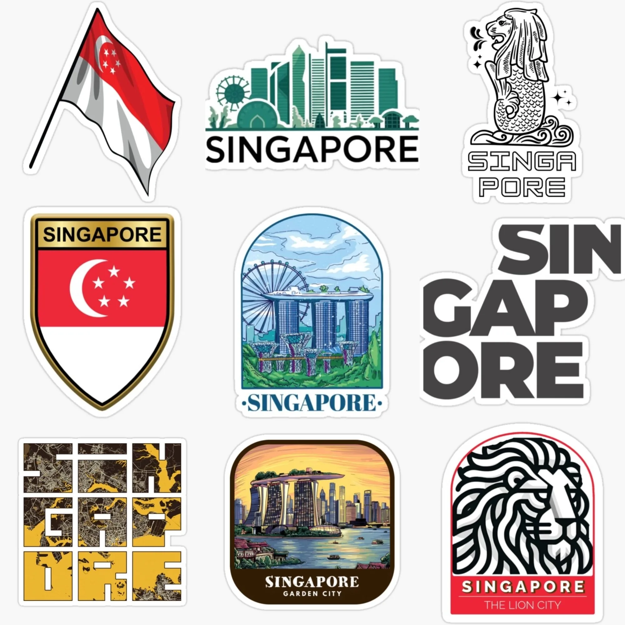 Mapa de la bandera de Singapur - Car Accessories Singapore reseña y precio