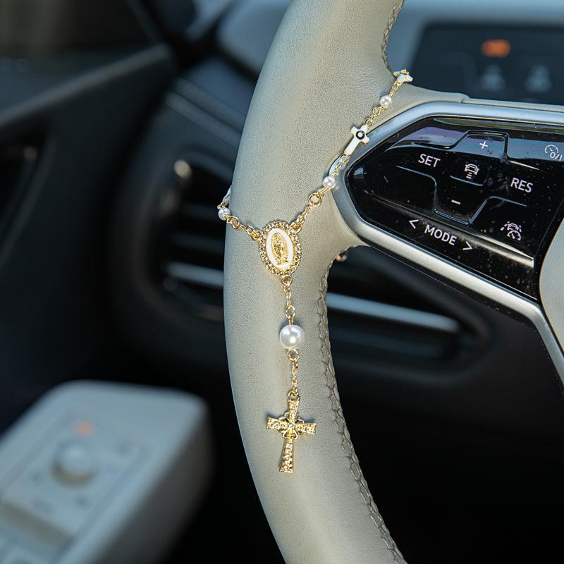 Adorno de Rosario para Volante - Car Accessories Unique reseña y precio